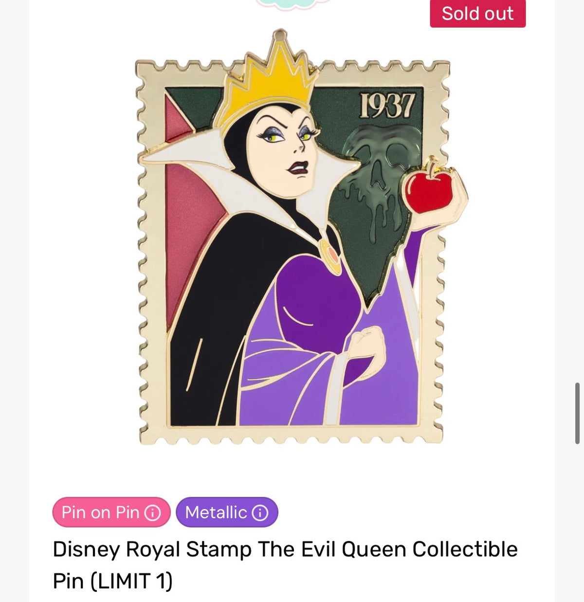 Confirmed Prepurchase - PALM Stamp LE400 - Evil Queen