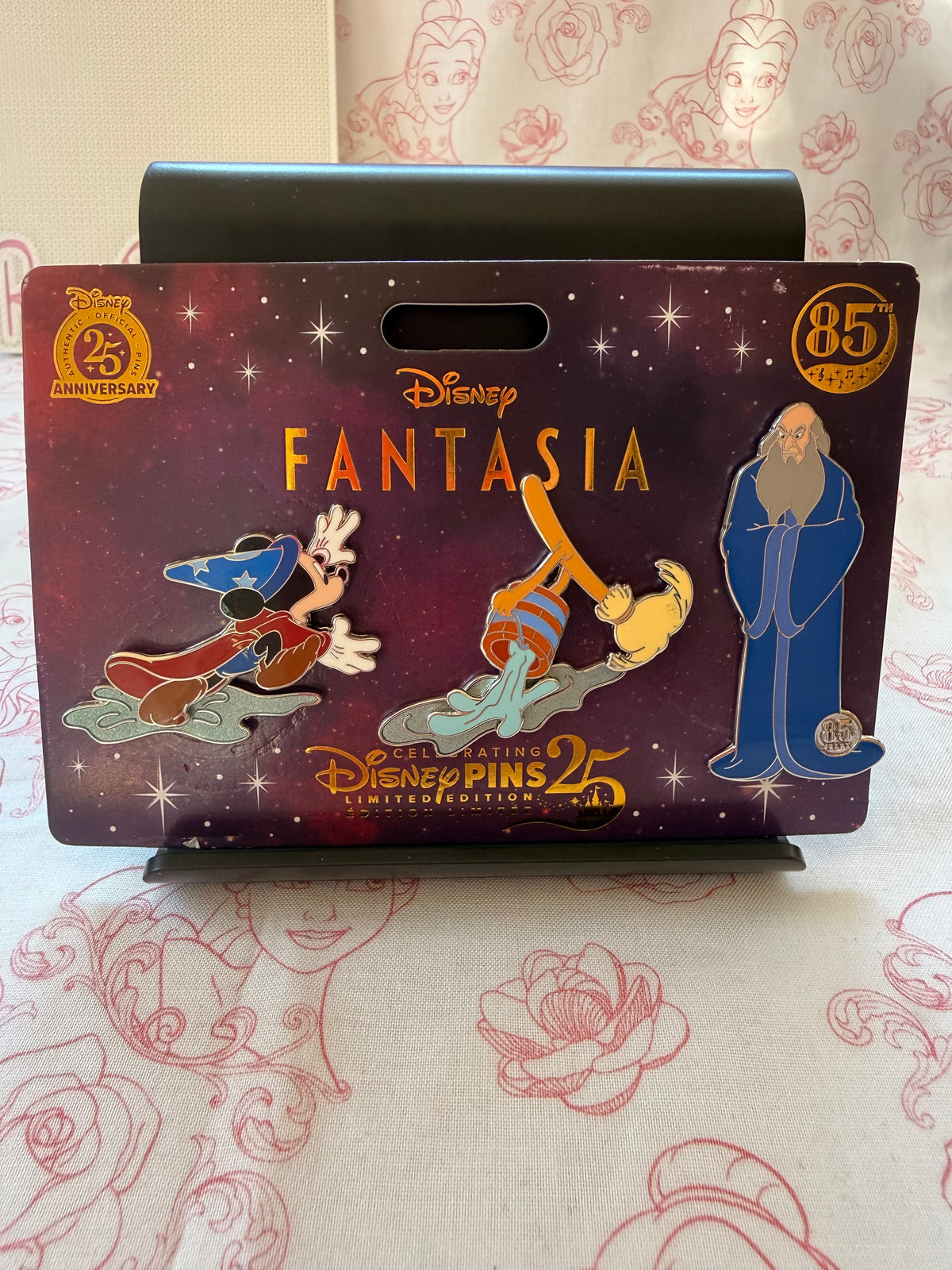 Disney Pin Fantasia 85th Anniversary The Sorcerers Apprentice Pin Set 3 LE 1600