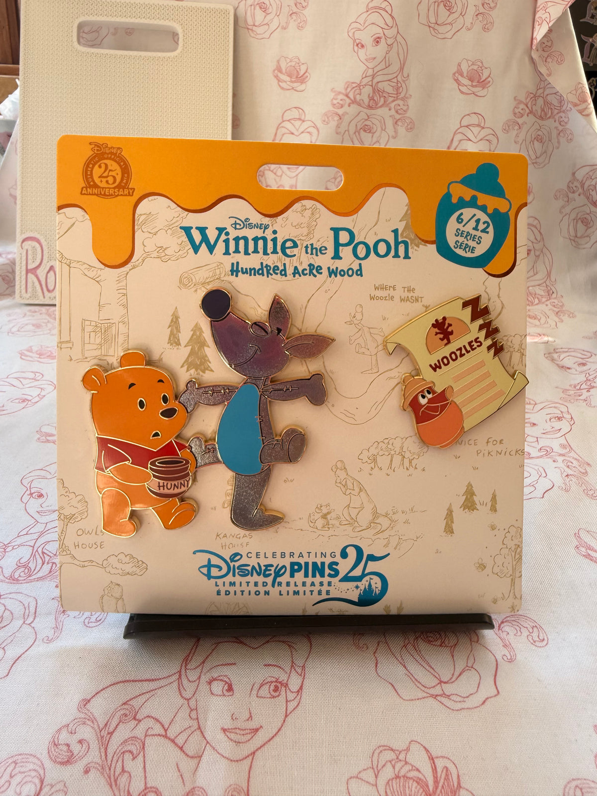 2025 Disney Park Winnie The Pooh & Woozle Hundred Acre Wood Pin Set 6/12