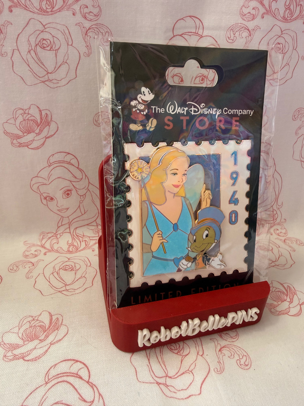 DEC Stamp - D23 release LE 500 - Blue Fairy and Jiminy